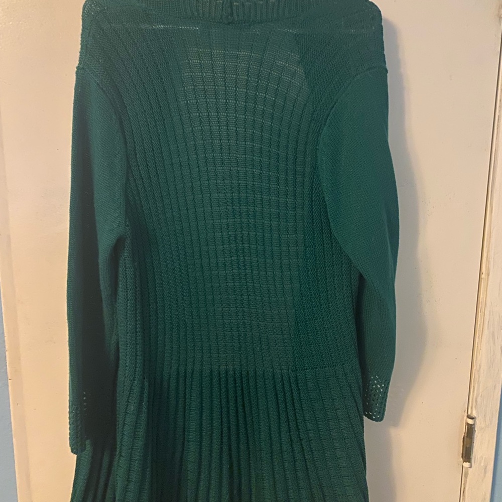 Fever long green knitted cardigan - Picture 8 of 8